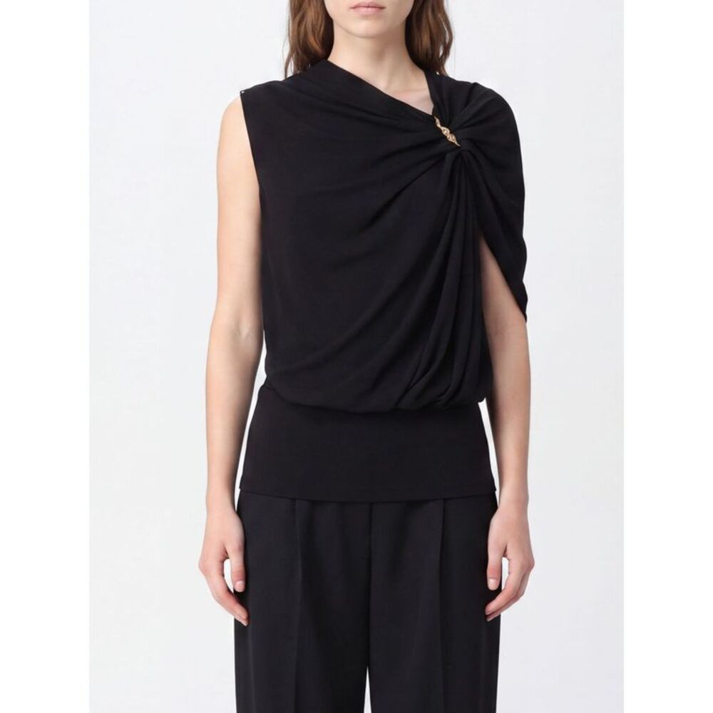 Sportmax Women Draped One-Shoulder Viscose Top Sportmax With Metal Ring Detail